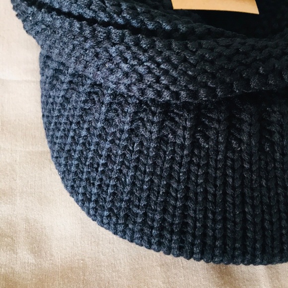 C.C. Black Beanie Cap with Tail - Picture 9 of 11